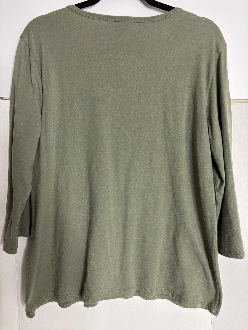 Christopher & Banks Olive Green Butterfly Floral Long Sleeve Tee - Picture 6 of 6